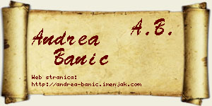 Andrea Banić vizit kartica